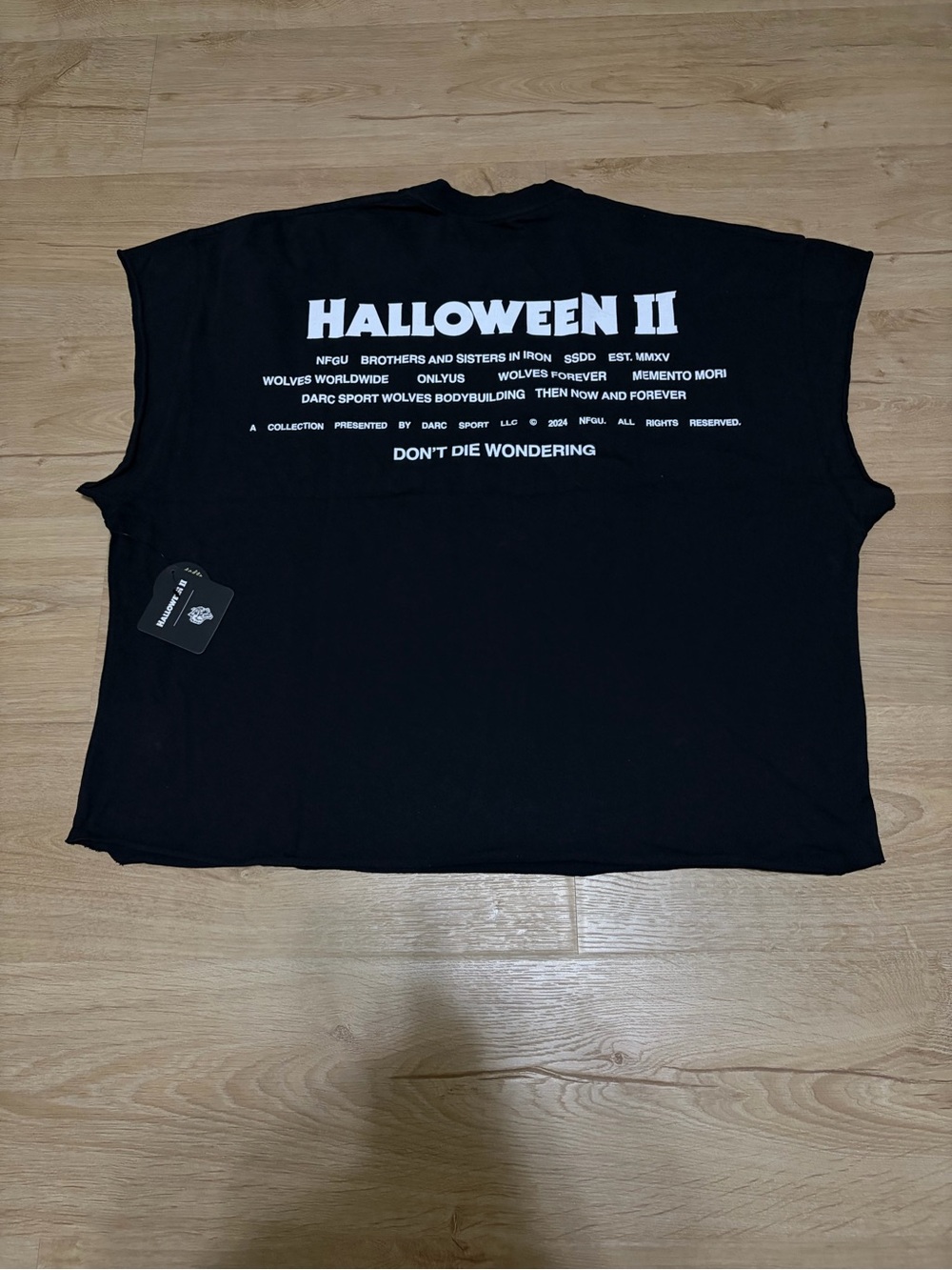 Darc Sport Black Tank Top with White "Halloween II" Back Print